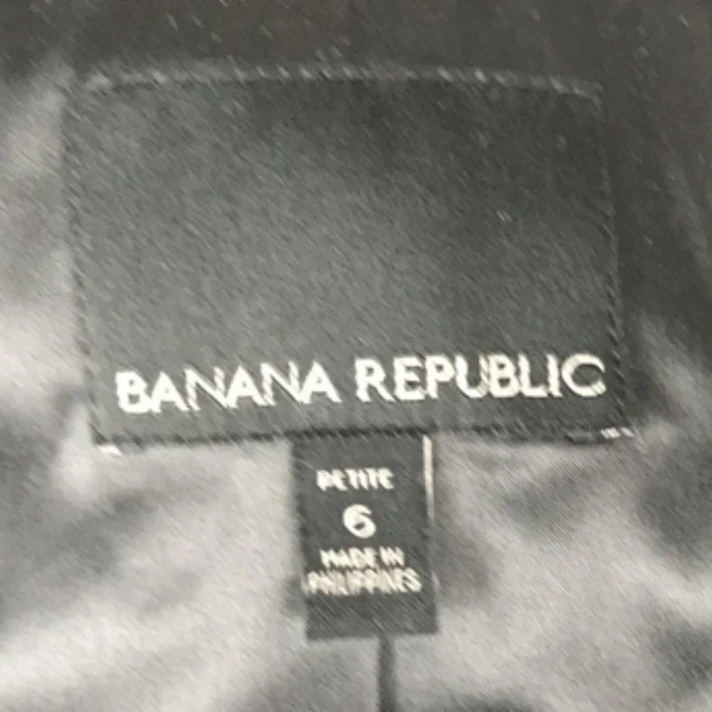 Banana Republic Black Wool Blazer w Fringe Ends 6P - Picture 7 of 9